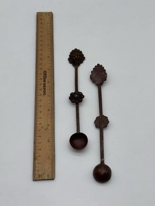 Kapala Ritual Pair Tibetan Buddhist Offering Spoons Nepal Nepalese Tibet Tantra