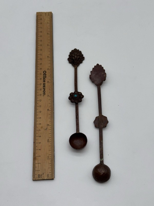 Kapala Ritual Pair Tibetan Buddhist Offering Spoons Nepal Nepalese Tibet Tantra