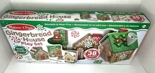 Melissa & Doug Wooden Gingerbread House Play Set 38 Pieces Reusable NEW Sealed