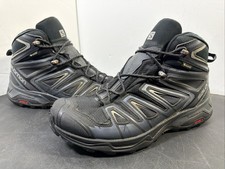 Salomon X-Ultra 3 Mid GTX Trail Hiking Black/Blue Men's Size 8.5 Gore-Tex Boots