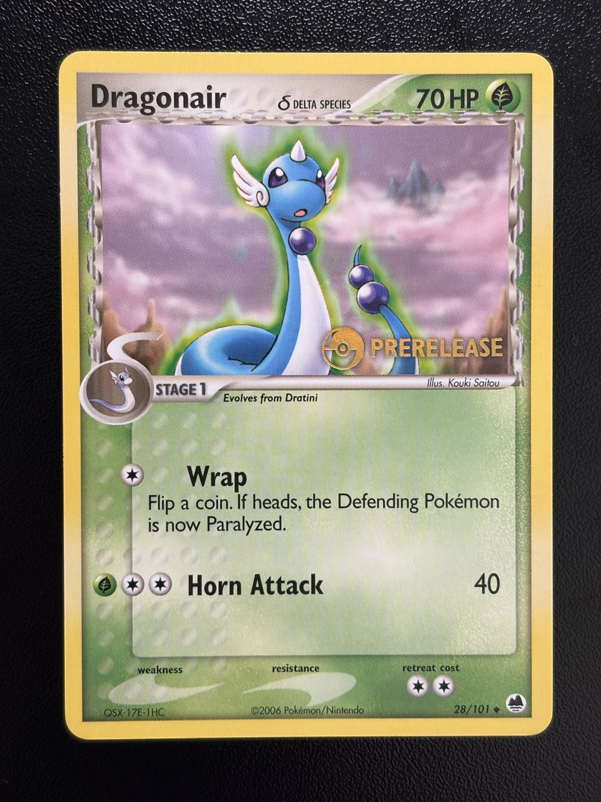 2006 DRAGONAIR Prerelease Pokemon Card #28 28/101 Dragon Frontiers Promo NM (C)
