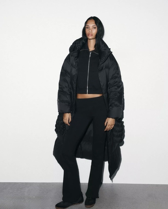ZARA NWT $219 WATER REPELLENT PADDED ANORAK 70% DOWN 30% FEATHER