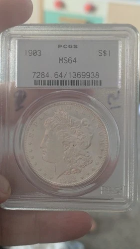 1903 Morgan Silver Dollar PCGS MS64 – Cert #1369938 – Light Reverse Toning