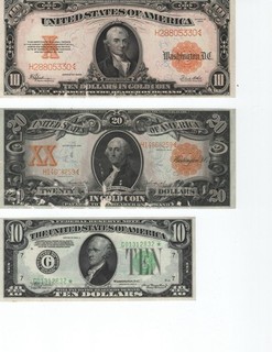 1922 $10 Gold Certificate Banknote Uncertified US Paper Money Note