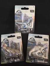 Jurassic World Mini Figures Lot T-Rex, Indominus Rex And Blue With Bonus Cards