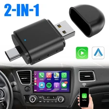 USB Wireless CarPlay Adapter For iPhone Android Carplay Dongle Plug Play -USA