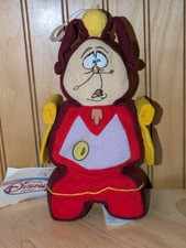 Disney Store Exclusive 7  Bean Bag Plush With Tag Cogsworth Vintage Beauty Beast