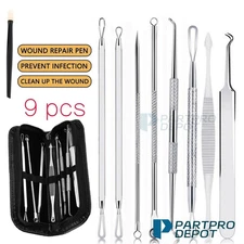 Acne Needle Blackhead Remover Pimple Blemish Comedone Extractor Tweezer Tool Kit