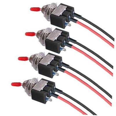 Toggle Switch,ON/Off SPST with Pre-soldered Black