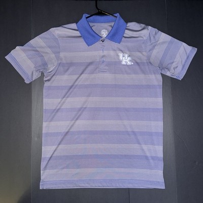 Men s Medium Rivalry Threads Kentucky Wildcats Performance Polo Blue White NCAA