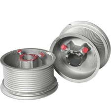 1 Pair Garage Door Cable Drums, 400-144, 12 ft Door, 1 Shaft, 1/8 Cable