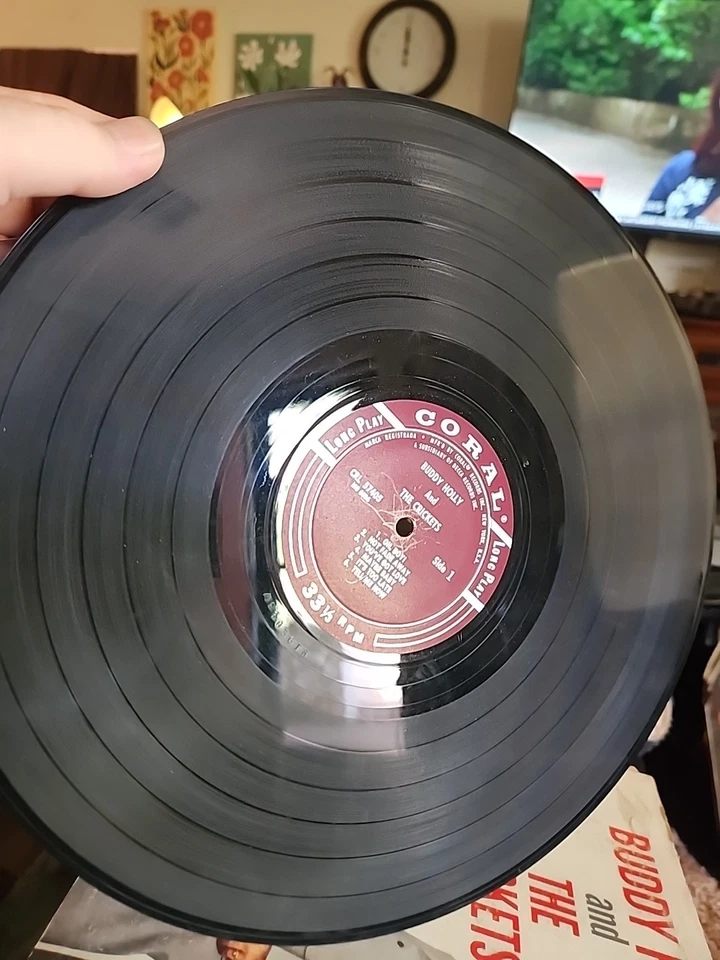 The Chirping Crickets Buddy Holly 1957 LP Vinyl Record Coral CRL Maybe Baby Foto 4 de 4