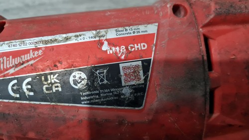 Milwaukee M18 CHD-0 18V SDS Plus Bohrhammer Bohrmaschine nur Gehäuse - Bild 3 von 9