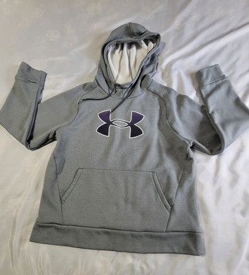 Under Armour Fleece Storm Big Logo Men's Hoodie, Size XL - Heather Grey