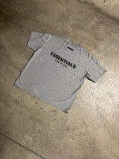 AUTHENTIC FEAR OF GOD ESSENTIALS T-SHIRT HEATHER GRAY - MEN  s Sz L