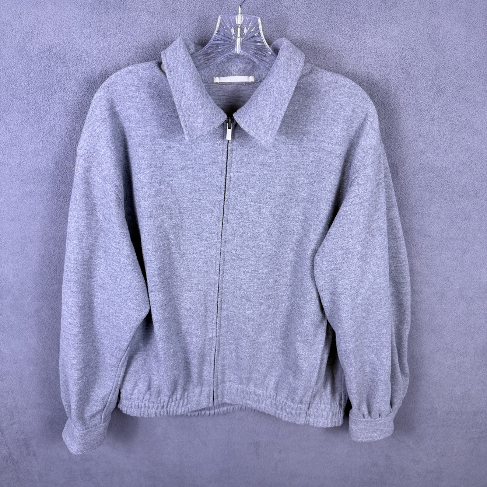 Uniqlo Womens Fleece Jacket Brushed Jersey Oversized Blouson Bomber Wool Blend