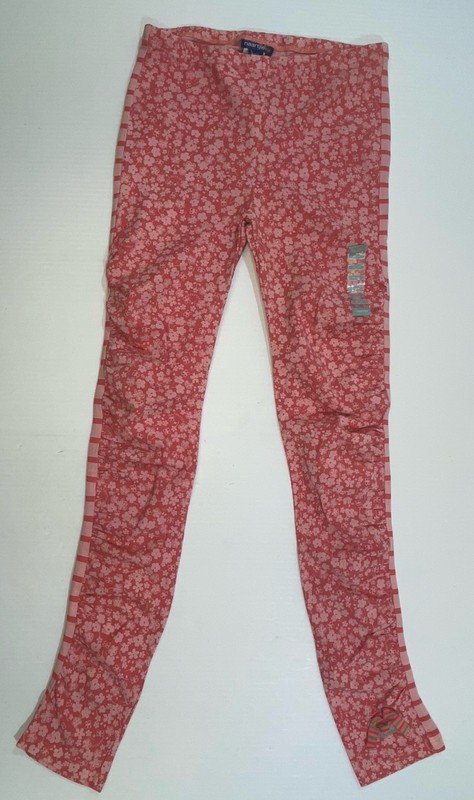 Naartjie Girls Youth Geranium Nostalgia Floral Side Stripe Legging Pant 10