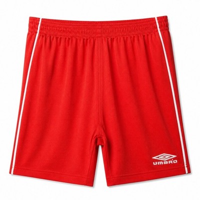 UMBRO Climate Control Athletic Shorts Sz L Red White Stripe Drawstring Pull-On 