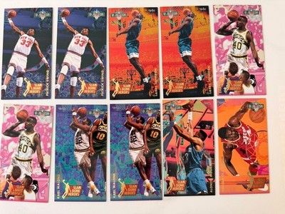 1993-94 Fleer NBA Jam Session Slam Heroes Insert Lot (10) Ewing Kemp Malone