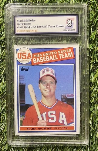 1985 Topps Mark McGwire “1984 USA Baseball Team” Rookie RC #401 USA / A’s SNC 8