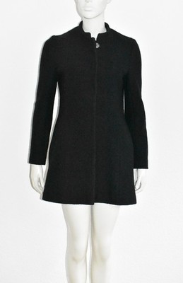 STEFANEL   Kurzmantel Jacke aus 100 % Wolle schwarz Größe 38 (36)