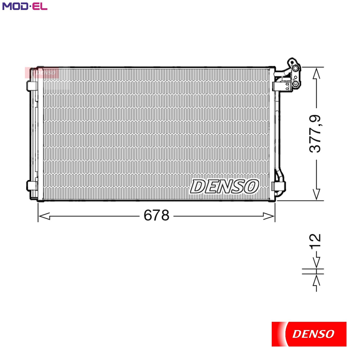 CONDENSER AIR CONDITIONING DCN32068 FOR VW GOLF/VII SHARAN JETTA/SportWagon 2.0L - Image 3