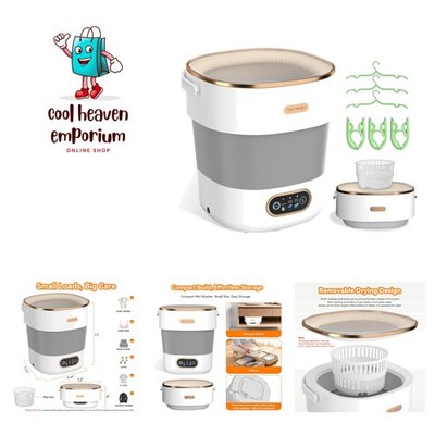 Efficient 20L Folding Mini Washer with Sanitary Cycle for Delicate Fabrics