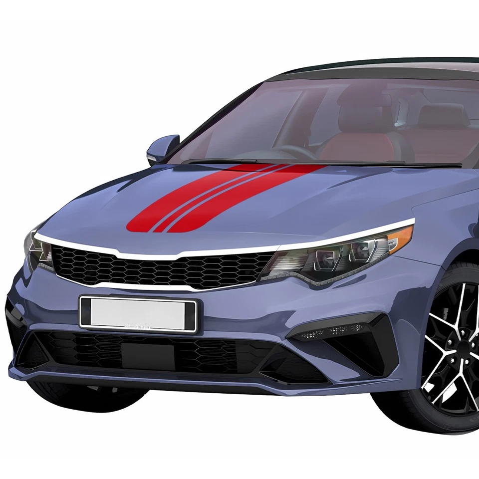 Calcomanía Adhesiva Vinilo Capó Coche Rayas Carreras para Kia Optima 2010-presente Foto 3 de 4