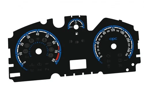 Opel Astra H OPC Style Replacement Dials Speedo Faces Speedometer Sliding 260kmh 8000RPM