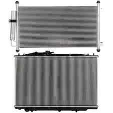 Aluminum Radiator & AC Condenser Cooling Kit For 2004-2006 Acura TL 3.2L 3210CC