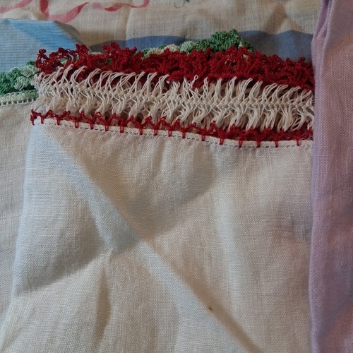 Vintage Womans Ladies Hankerchiefs Hankies Lace Crochet Edges Lot Of 5 - Picture 4 of 8