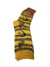 1 pair YELETE womens music knee high crew socks size 9-11