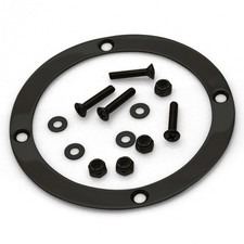 Black Round Shift Boot Trim Ring With Hardware American Shifter Asctr101bk