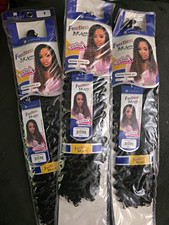 Freetress Water Wave Crochet Braid Hair Extension 22in Black Synthetic Curly