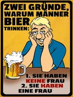 Holzschild 40X30 Cm GrüNde Warum MäNner Bier Trinken Deko Geschenk Holz Schild