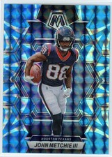 John Metchie III 2023 Panini Mosaic #91 Houston Texans Reactive Blue Mosaic