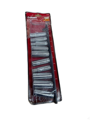 #ad Husky 1 2 in. Drive Deep SAE Socket Set 11 Piece MISSING 1 PIECE $16.99