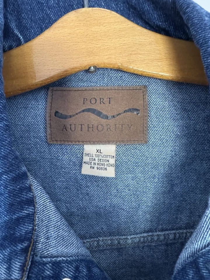 Vintage Y2K Denim Trucker Jacket Netscape 6 Computing Open Source XL - Image 3 of 4