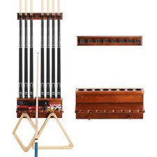 Wall Mount Pool Stick Holder - Billiards Pool Cue Rack Hardwood Pool Cue Set ...