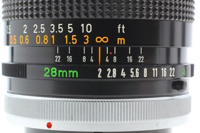 希少  Canon FD28mm F2 S.S.C. Canon FD 28mm f2 S.S.C SSC Wide Angle MF Lens in BOX [Rare! Top