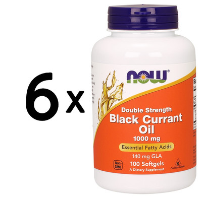 6 x NOW Foods Black Currant Oil, 1000mg (Double Strength) - 100 (266,65 EUR/kg)