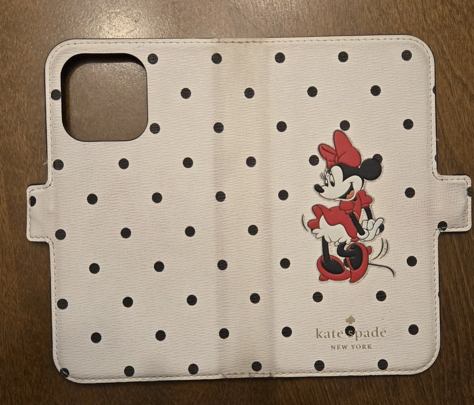 Funda tipo folio envolvente magnética Kate Spade x Disney Minnie Mouse para iPhone 13 Pro Foto 3 de 4