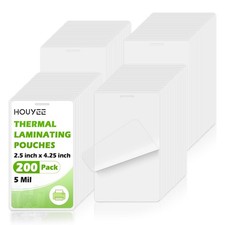 200 Pack 5Mil Thermal Laminating Pouches, 2.5x4.25 Inches ID Badge Size Lamin...
