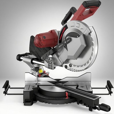 MarvTool 12in Sliding Compound Miter Saw 15Amp Power Saw 0-45° Dual-Bevel Wood