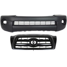 Front Bumper Cover Kit Grille For 2005-2011 Toyota Tacoma Base Model 2.7L