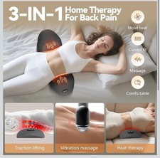 3 in 1 Smooth Spine Triple Fusion Back Massager Heated  Vibration Corded USB