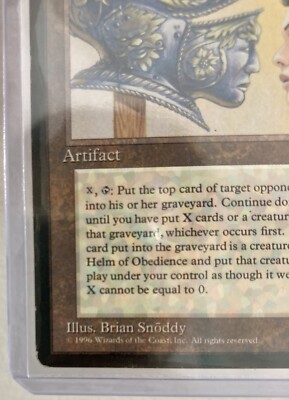 RARE Magic: the Gathering - Helm of Obedience - Set Alliances