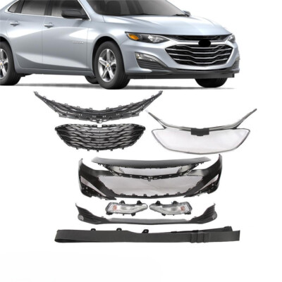 For Chevrolet Malibu 2019-2024 Front Grille/Bumper/Air Deflector/Fog Lamp 8PCS