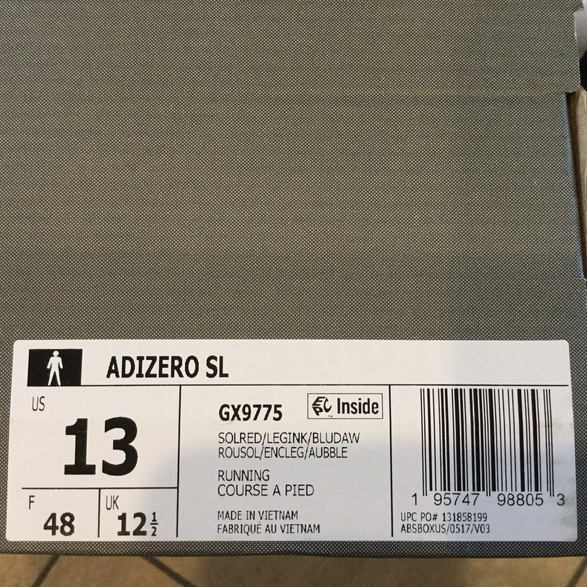 週刊SL NEW Mens $140 ADIDAS Adizero SL Running Shoes GX9775 Solar