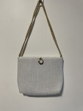 Whiting And Davis White Mesh Purse Wedding Formal